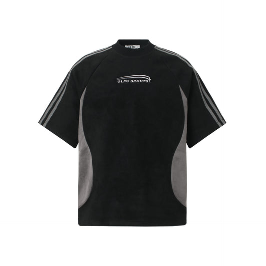 Suede Logo Oversize Short Sleeve T-Shirt WN26077