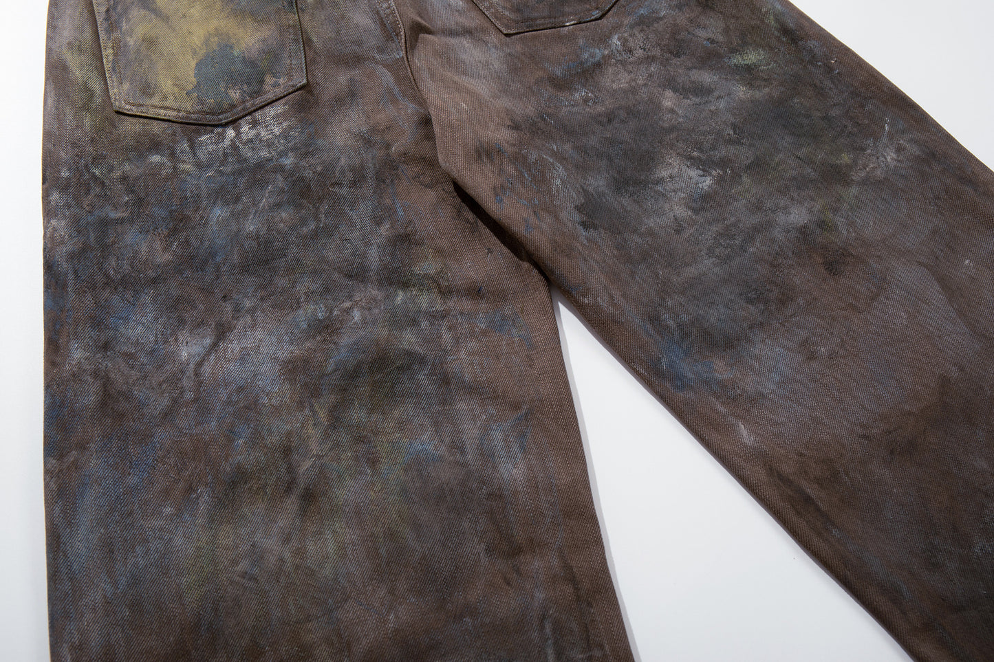 Paint Graffiti Washed Wide Leg Denim Jeans WN23046