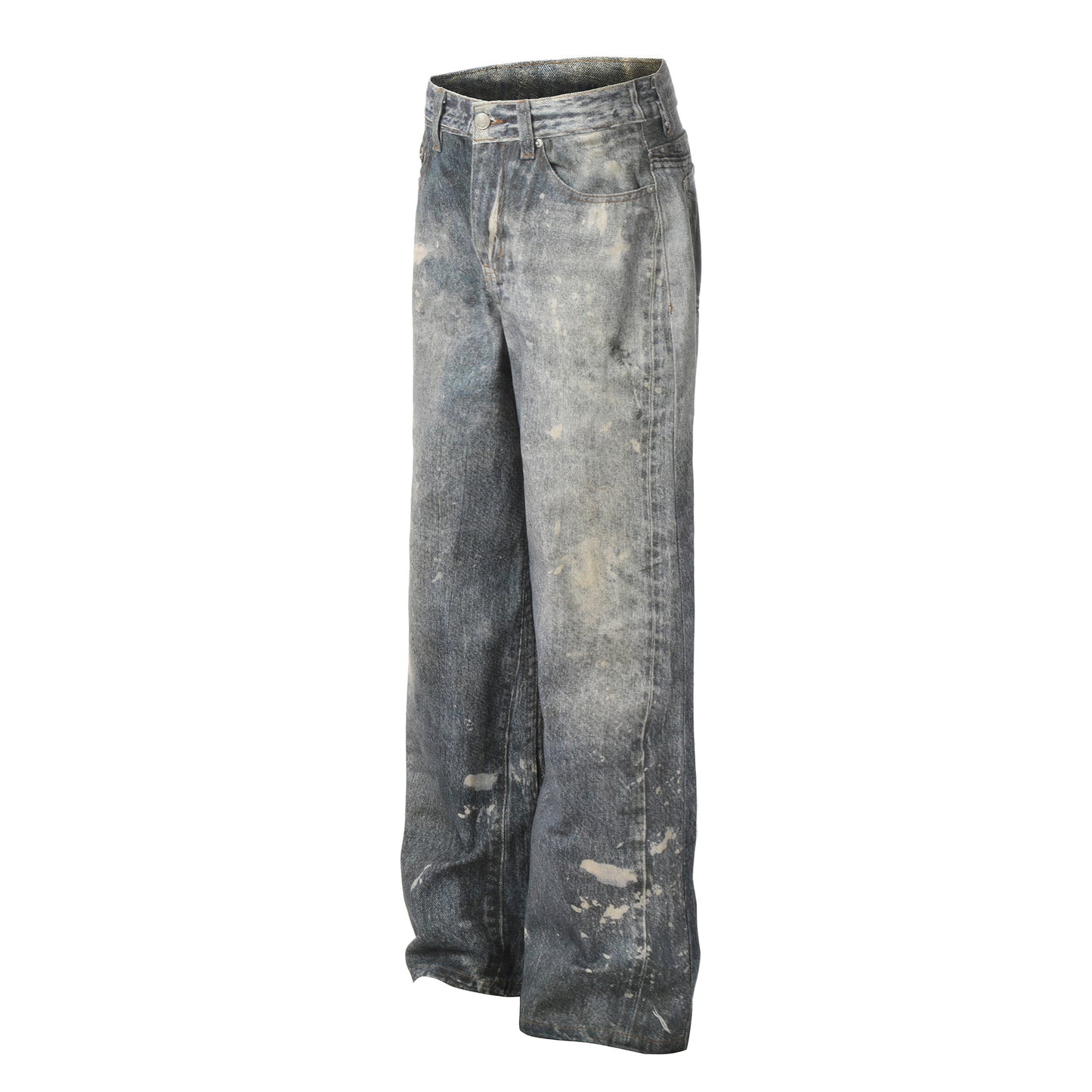 Spray Paint Damage Denim Jeans WN25886