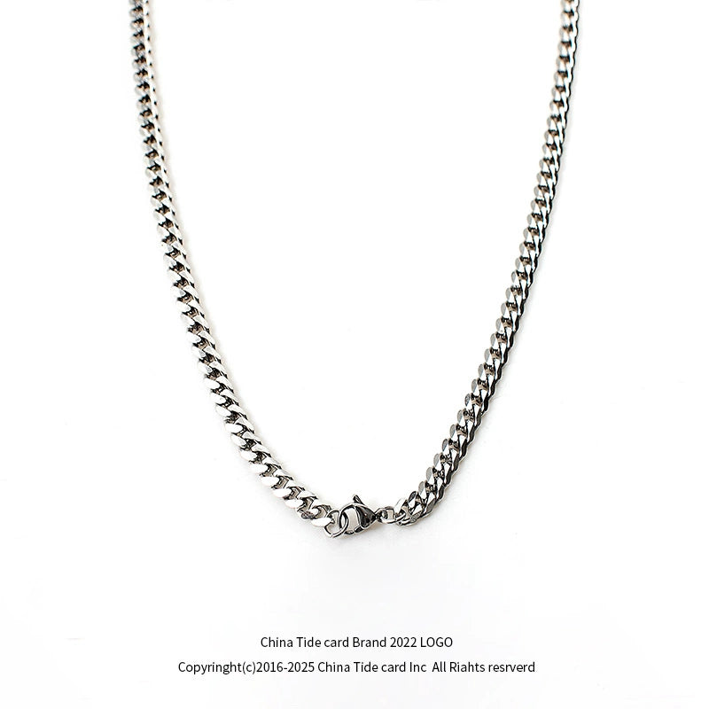 Hip-Hop Double-Layer Wide Chain Necklace WN10271