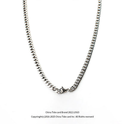 Hip-Hop Double-Layer Wide Chain Necklace WN10271