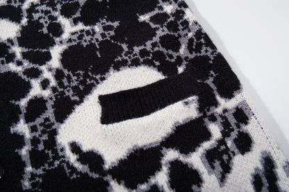Skull Graphic Dark Knit Sweater WN23040