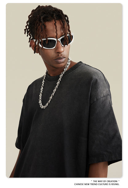 Washed Oversize Short-sleeve T-shirt WN6443