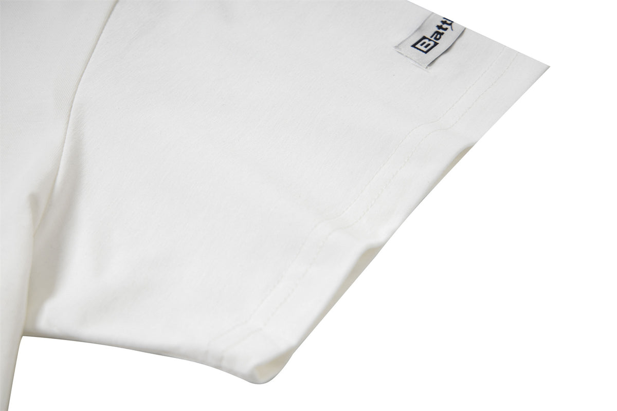 Flower Embroidery Handwritten Letter Short Sleeve T-Shirt WN26921