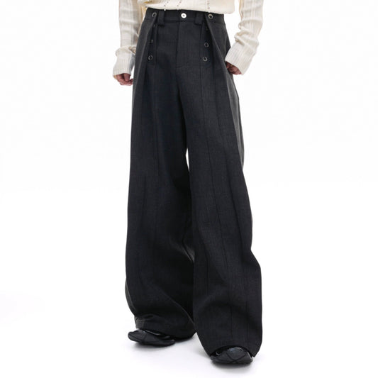 Deconstructed Pleats Straight Leg Trousers WN20679