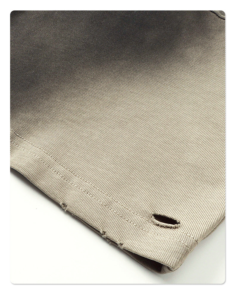 Spray Dye Washed Damage Short Sleeve T-Shirt WN16276