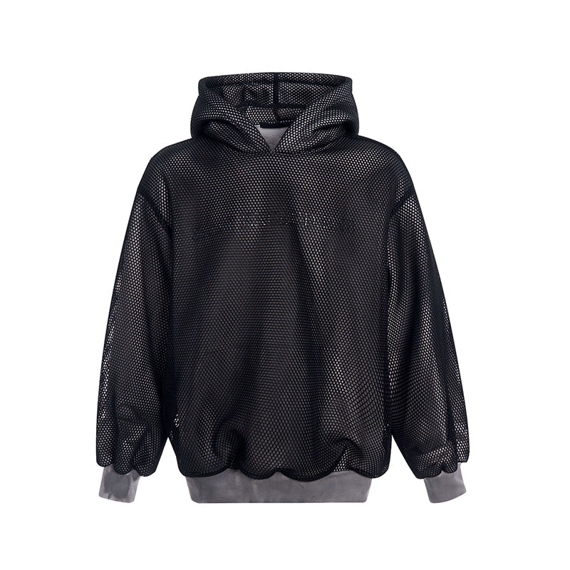 Mesh Knit Fleece Hoodie WN10228