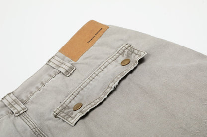 Washed Multi-Pocket Wide Leg Cargo Pants WN25852
