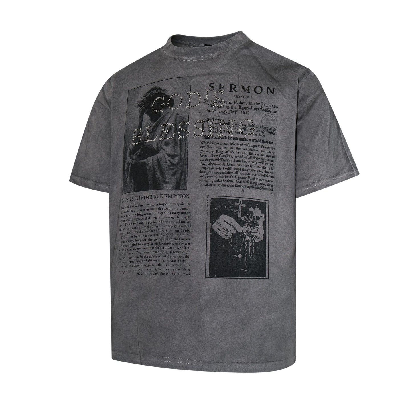 Portrait Letter Print Short Sleeve T-Shirt WN25545