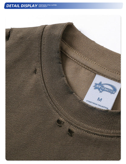 Spray Dye Damage Washed Short Sleeve T-Shirt WN16274