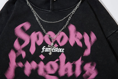 Letter Print Pullover Hoodie WN11208