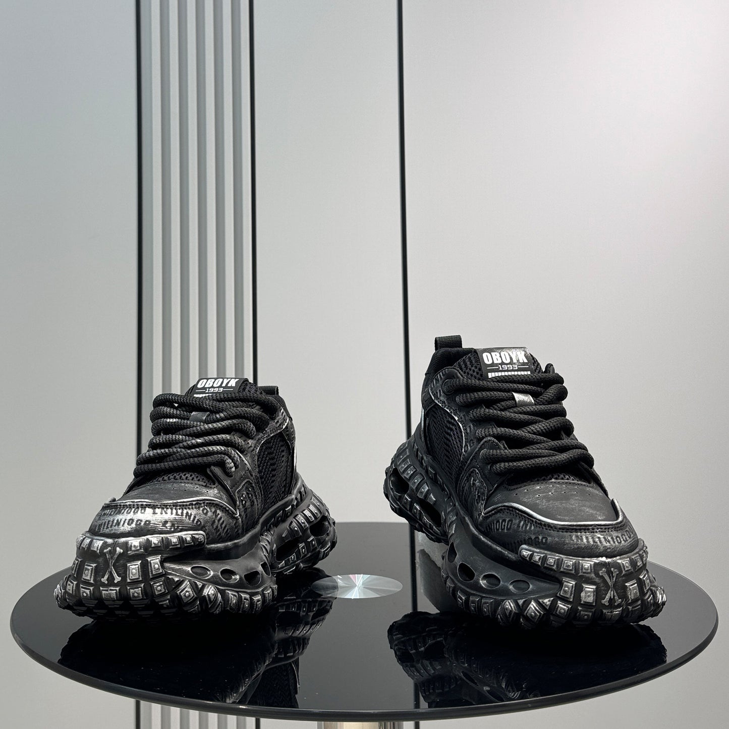 Mesh Embroidery Air Sole Chunky Sole Sneakers WN24724