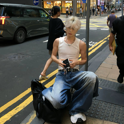 Stretch Plain Knit Vest WN19912