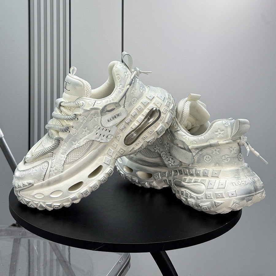 Embroidery Rope Lace Chunky Sole Sneakers WN24667