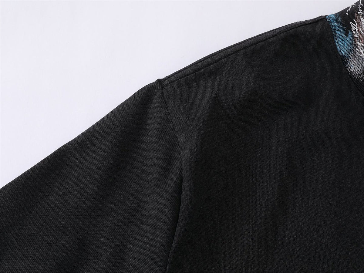 Contrast Collar Pocket Embroidery Short Sleeve T-Shirt WN26800