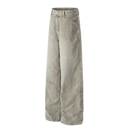 Washed Corduroy Straight Pants WN23064