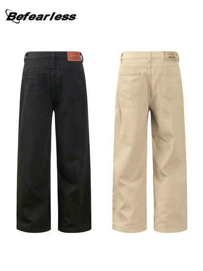 Washed Straight Wide Leg Pants WN26315