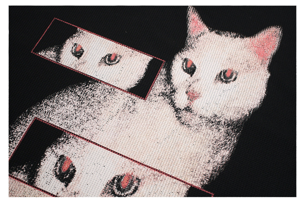 Cat Graphic Long Sleeve T-Shirt WN26459