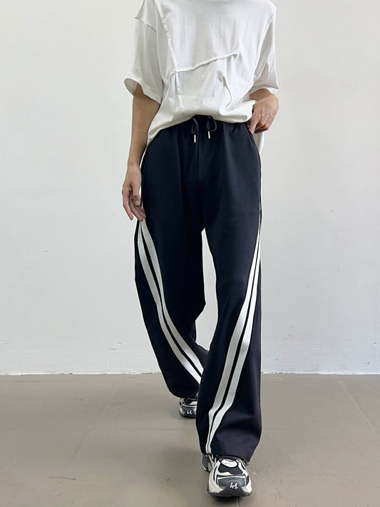 High Waist Sporty Wide-Leg Sporty Pants WN7364