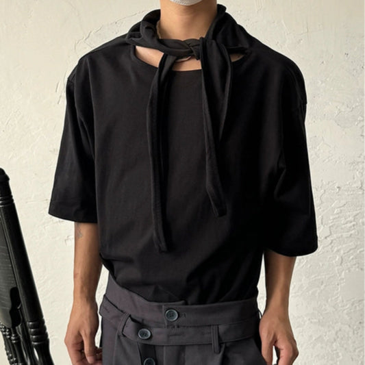 Scarf Tie Design Short Sleeve T-Shirt WN19948