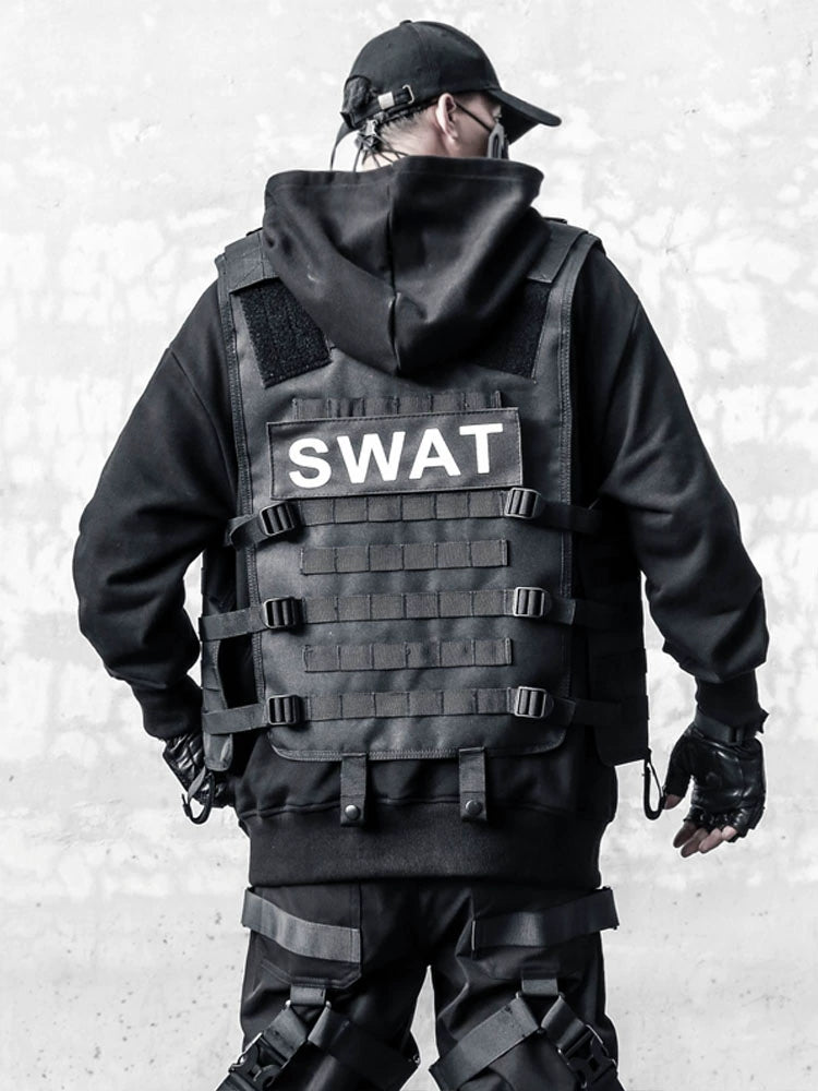 Sleeveless Large Pocket Tactical Jacket WN22299