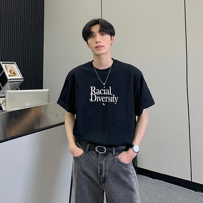 Letter Print Short Sleeve T-Shirt WN25029
