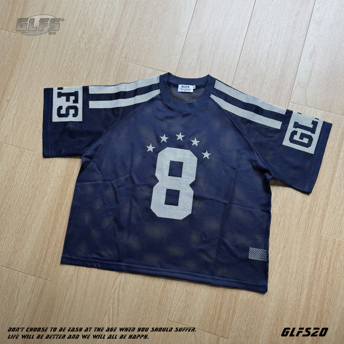Mesh Number Star Short Sleeve T-Shirt WN26531