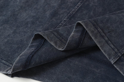 Washed Damage Pure Cotton Short Sleeve T-Shirt WN23055