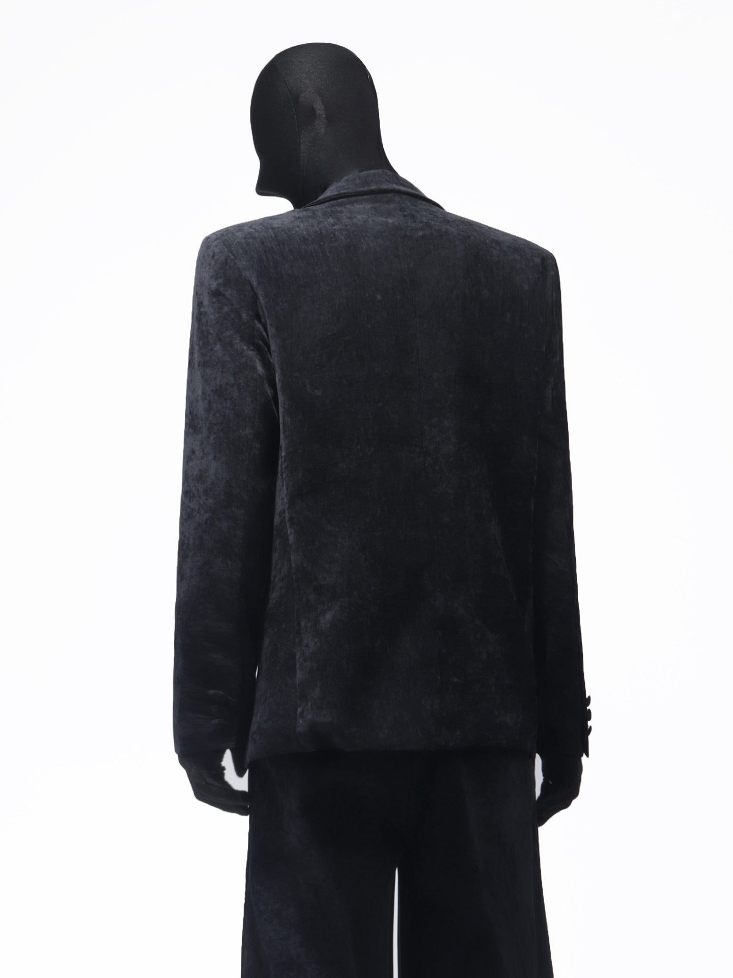Suede Texture Tailored Jacket & Wide Leg Trousers Setup WN23711