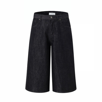 Wide Leg Half Denim Jeans WN24274