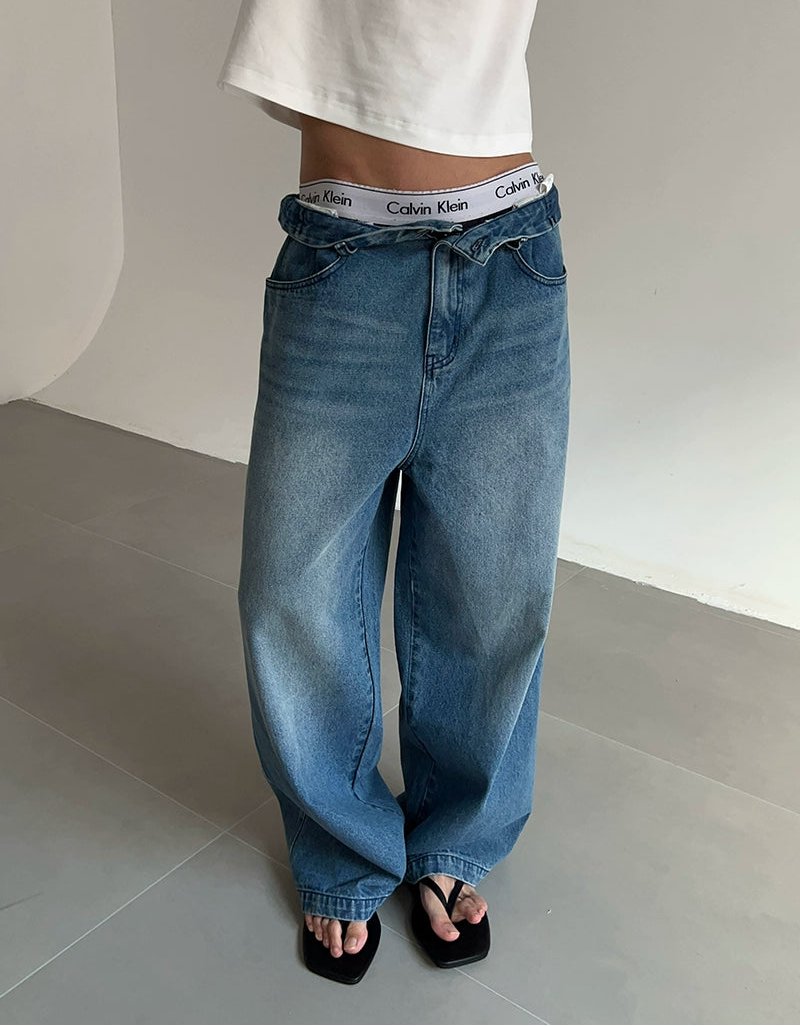 Straight Leg Denim Jeans WN21533