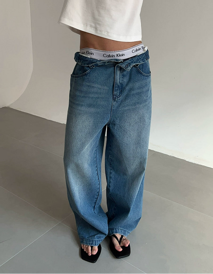 Straight Leg Denim Jeans WN21533