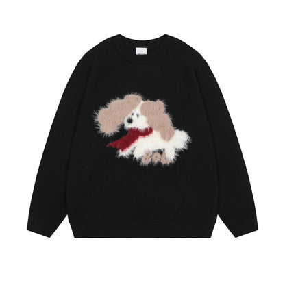 Dog Design Knit Sweater WN10975