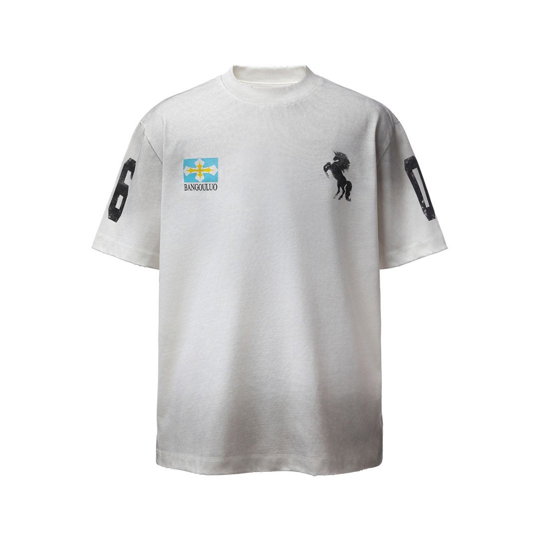 Washed Horse Graphic Print Short Sleeve T-Shirt WN26036