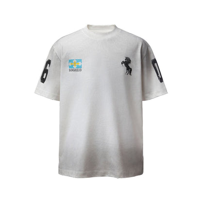 Washed Horse Graphic Print Short Sleeve T-Shirt WN26036