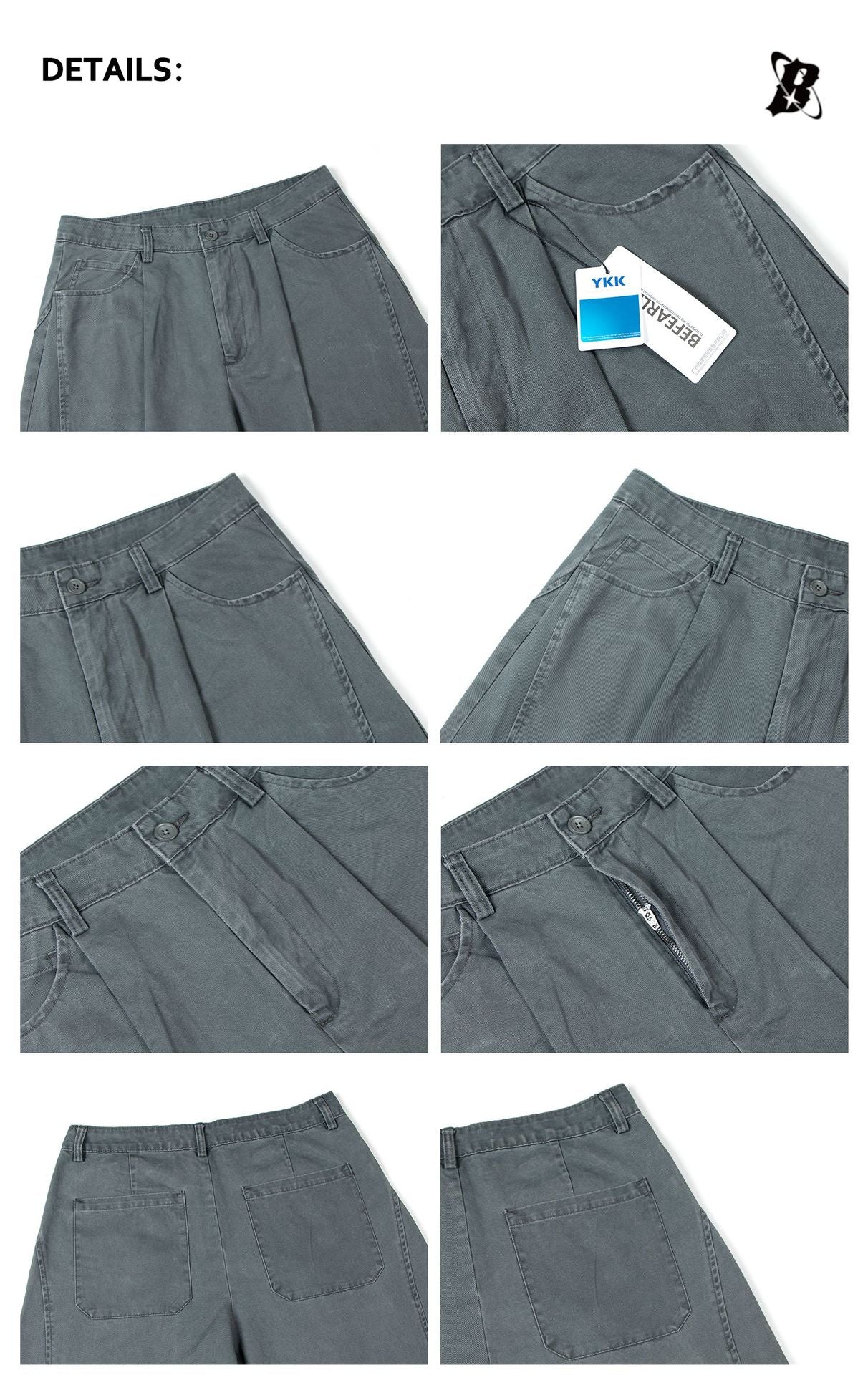 Washed Panel Wide Leg Pants WN26253