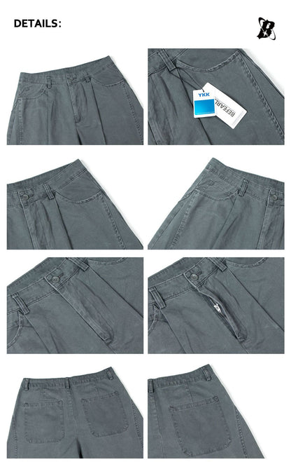 Washed Panel Wide Leg Pants WN26253