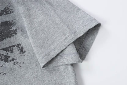 Damage Letter Print Short Sleeve T-Shirt WN25417