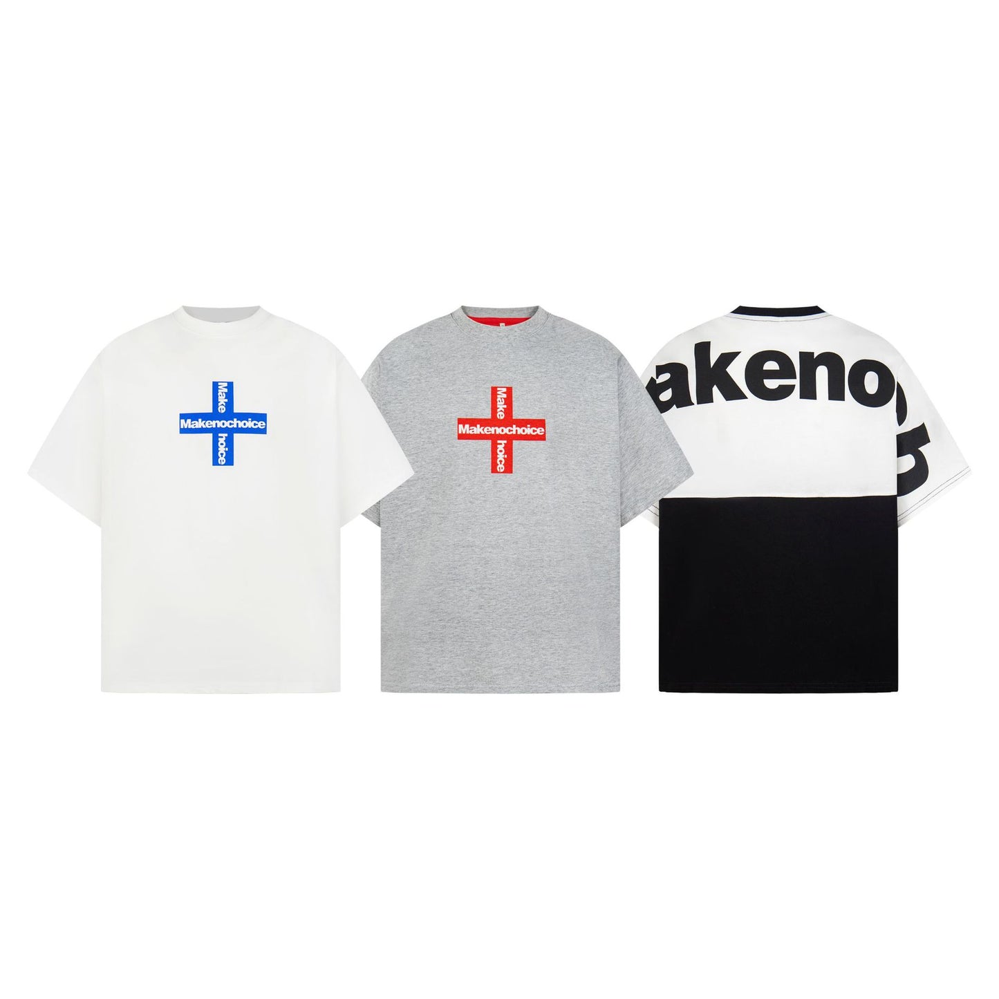 Letter Print Patchwork Oversize Short Sleeve T-Shirt WN25857