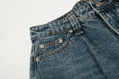 Washed Barrel Wide Leg Denim Jeans WN26108