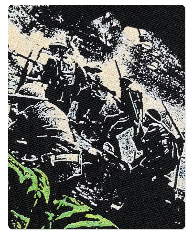 Fake Layered White Ink Digital Print Long Sleeve T-Shirt WN10003