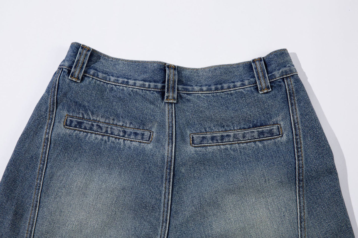 Washed Split-Design Denim Jeans WN13119