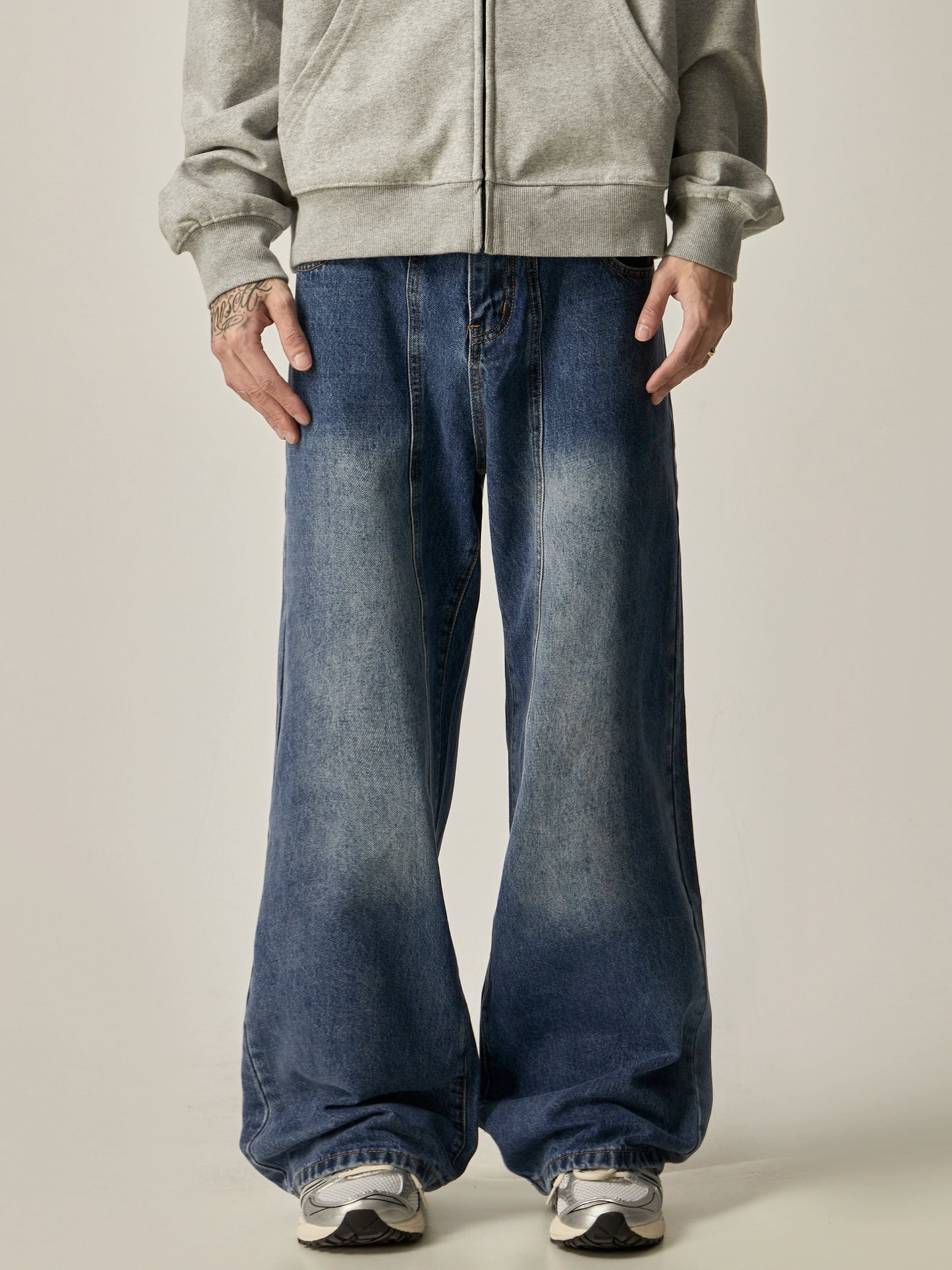 Wide-leg Straight Denim Jeans WN6226