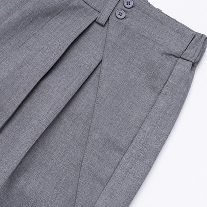 Pleats Wide Leg Half Pants WN25426