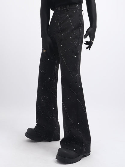 Studs Decor Tailored Jacket & Studs Decor Flare Trousers Setup WN23672