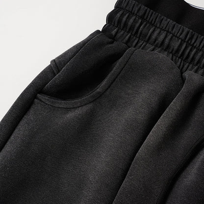 Washed Double Waist Print Wide Leg Sweatpants WN27834