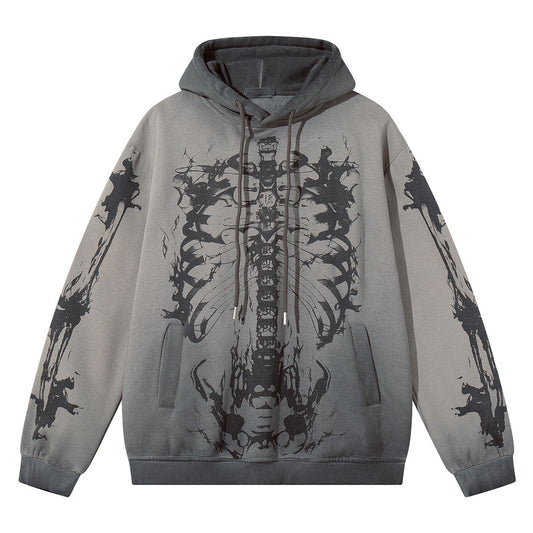 Skeleton Art Graphic Print Hoodie WN23572