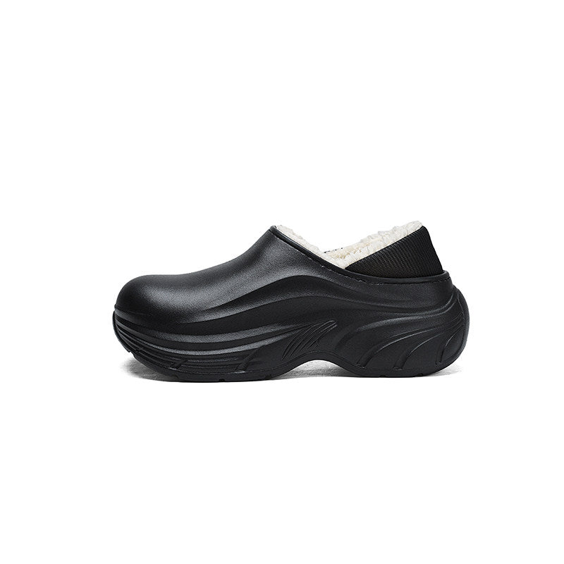 Fake Fur Lined Platform Slip-On Mules WN23445