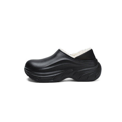Fake Fur Lined Platform Slip-On Mules WN23445