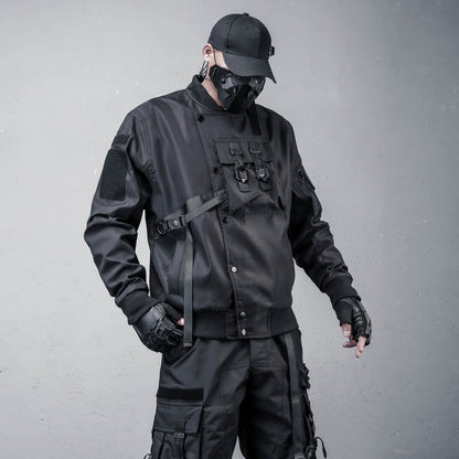 Large Pocket Buckle Tactical Jacket WN22334